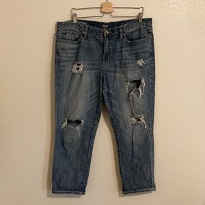 a. n. a. Distressed Boyfriend Ankle Jeans